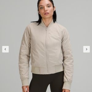 Lululemon bomber jacket size 4 white
